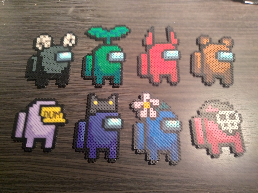 Among Us With Hats Inspired Perler Bead Art Etsy