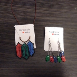 LOZ Rupee Inspired Mini Perler Bead Jewelry Set