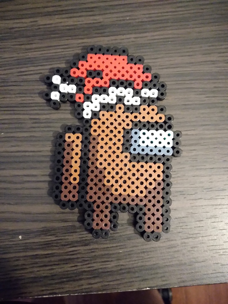 Among Us Christmas Hats Inspired Perler Bead Art Etsy