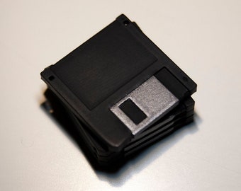 Tecla artesanal Floppy Disk: Tecla para teclado mecânico Cherry MX