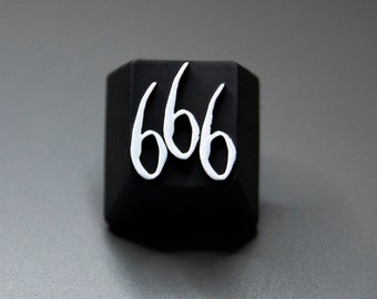 666 Artisan Keycap Monochrome for Cherry MX Mechanical Gaming Keyboards