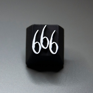 666 Artisan Keycap Monochrome for Cherry MX Mechanical Gaming Keyboards