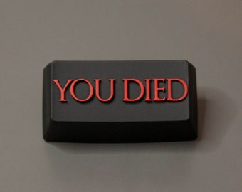 You Died Custom Artisan Keycap | Cherry Mx Keycap for Mechanical Gaming Keyboards