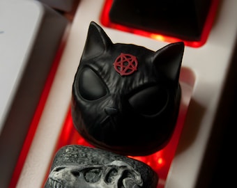 Tecla Lucipurr Artisan "Dark Lord" - Teclas para teclados mecánicos Cherry MX