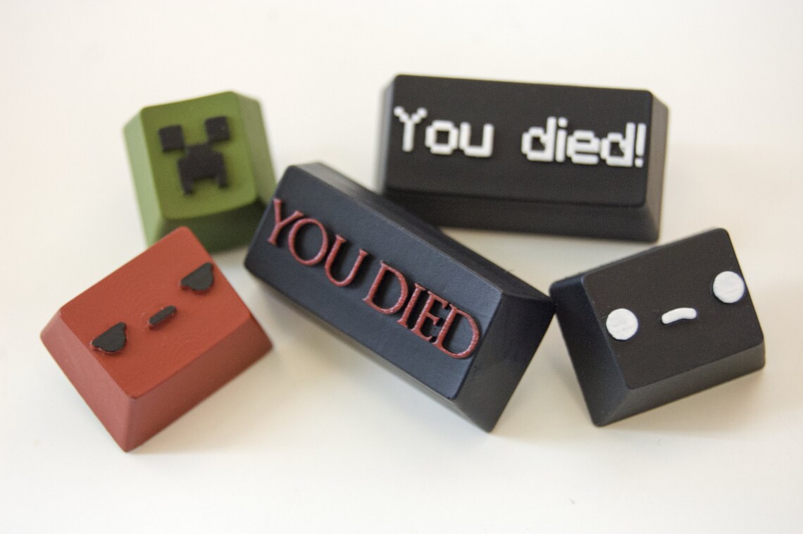 Minecraft Creeper Inspired Artisan Keycap for Cherry MX Keycap Etsy