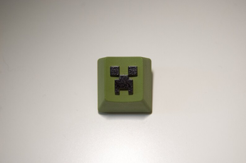 Minecraft Creeper Inspired Artisan Keycap for Cherry MX Keycap Etsy