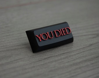 Teclas artesanales You Died con perfil DSA para teclados mecánicos Cherry MX