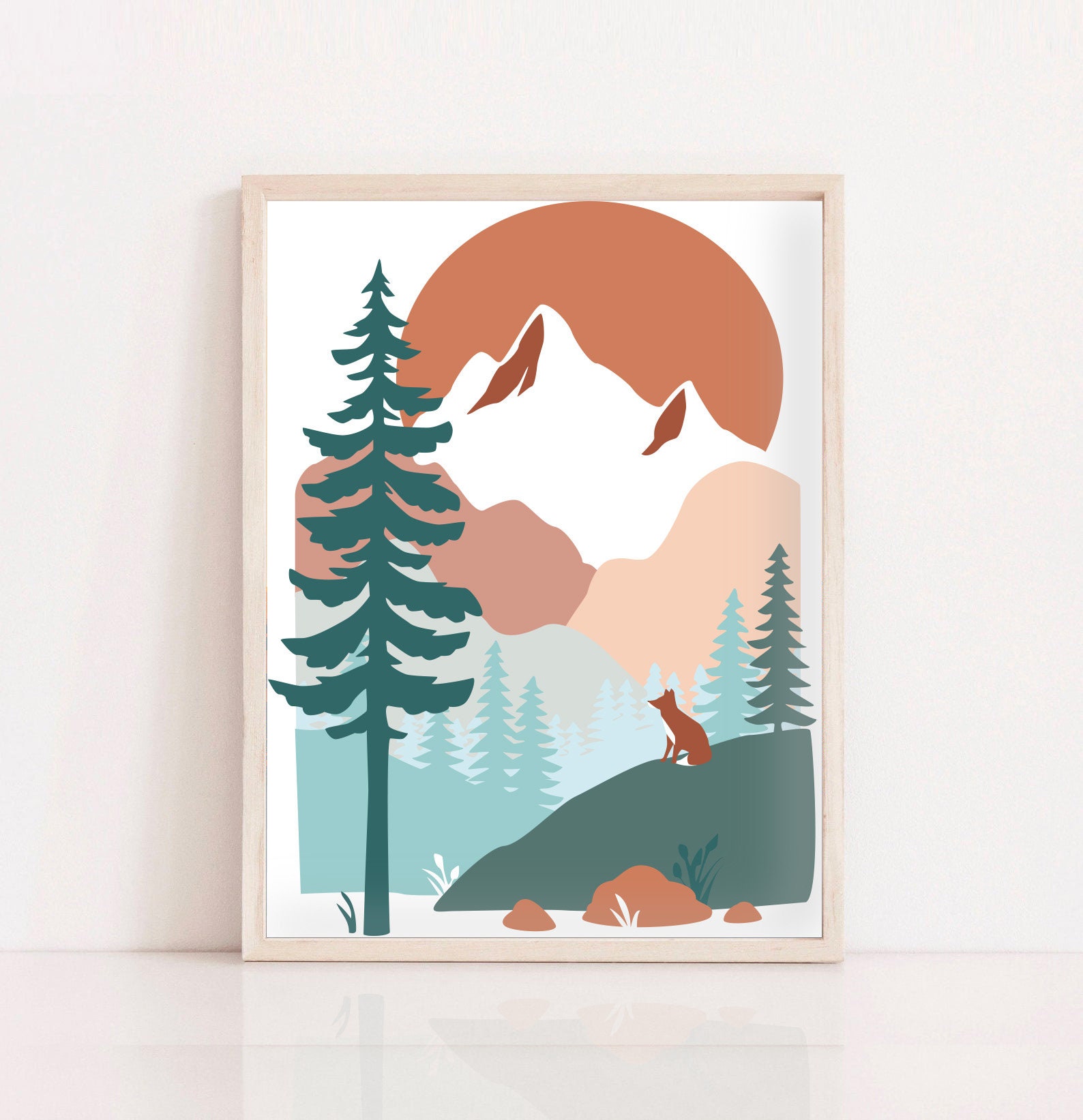 Mountain wall art mountain print wall art contemporary Etsy