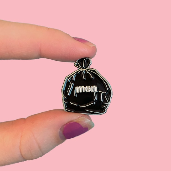 ORIGINAL Men Are Trash Émail Pin (Butterfly Clasp) - Cadeaux pour les meilleures amies, cadeaux du meilleur ami, cadeau pour elle, cadeaux pour lui, cadeaux pour eux