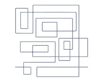 Modern Edge to Edge Quilting Design, Continuous Line E2E (Digital Download)