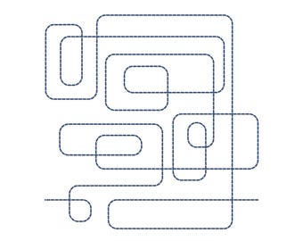 Modern Quilting Design, Soft Edge E2E Pattern (Digital Download)