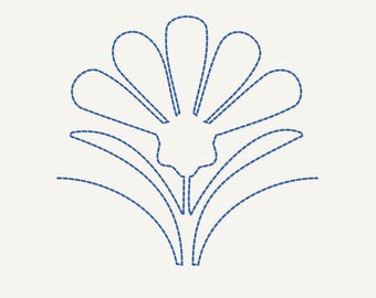 Retro Flower Quilting Pattern, E2E Longarm Design (Digital Download)