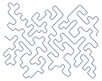 Modern Stipple Quilting Design, Continuous E2E Pattern, Longarm and Machine Embroidery (Digital Download)