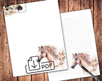 Animals-2 stationary letter writing set,printable letters,unlined lined paper