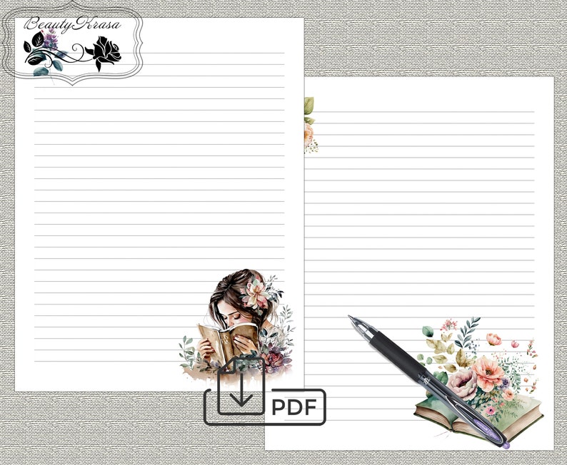 Letter Bundle Writing Stationery Set,printable Stationary Download