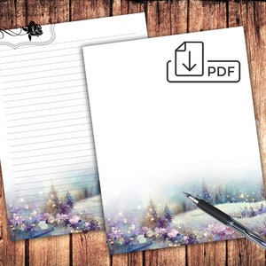 Extraordinary meadow stationery letter writing set,printable letters,unlined lined paper