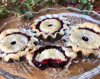 3" Huckleberry Mini Pies Half Dozen+