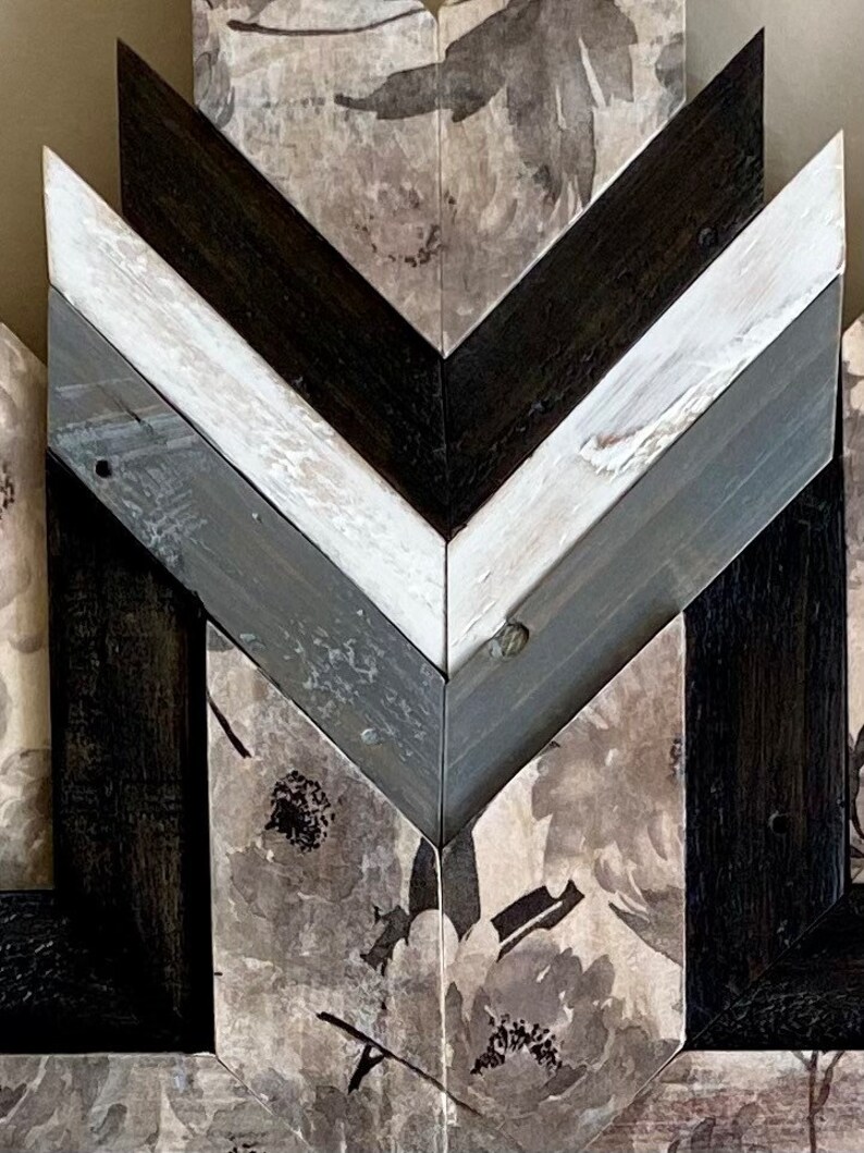 Picture of Reclaimed Geometric Wood Wall Art Wood Sunburst Wall Decor - Etsy