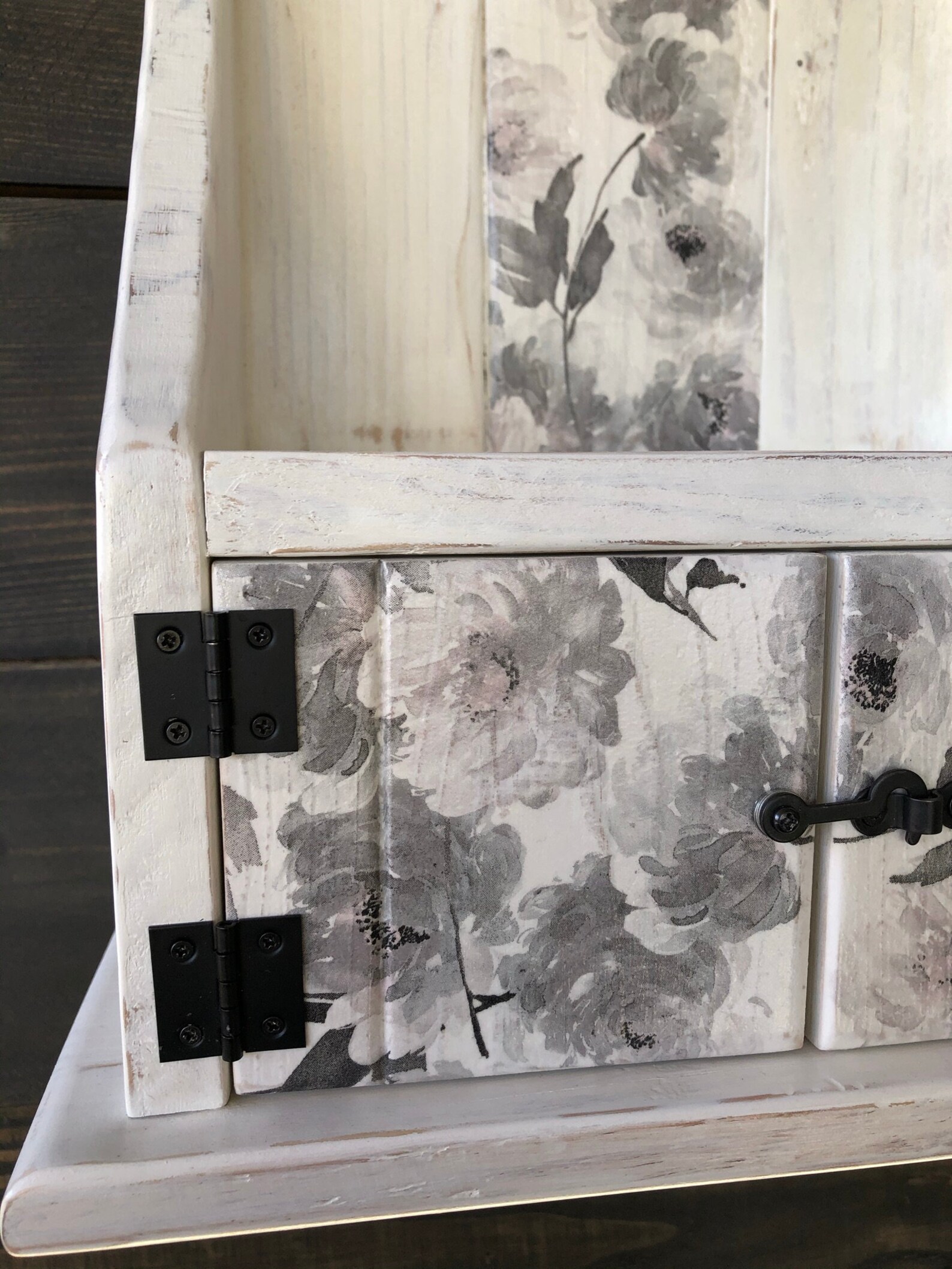 Wood Tabletop Shelf W/storage, Display Shelf W/doors, Wood Desktop Organizer