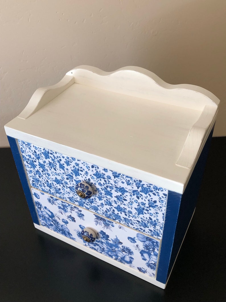 Wooden Tabletop Shelf w/Drawers Display Shelf Etsy