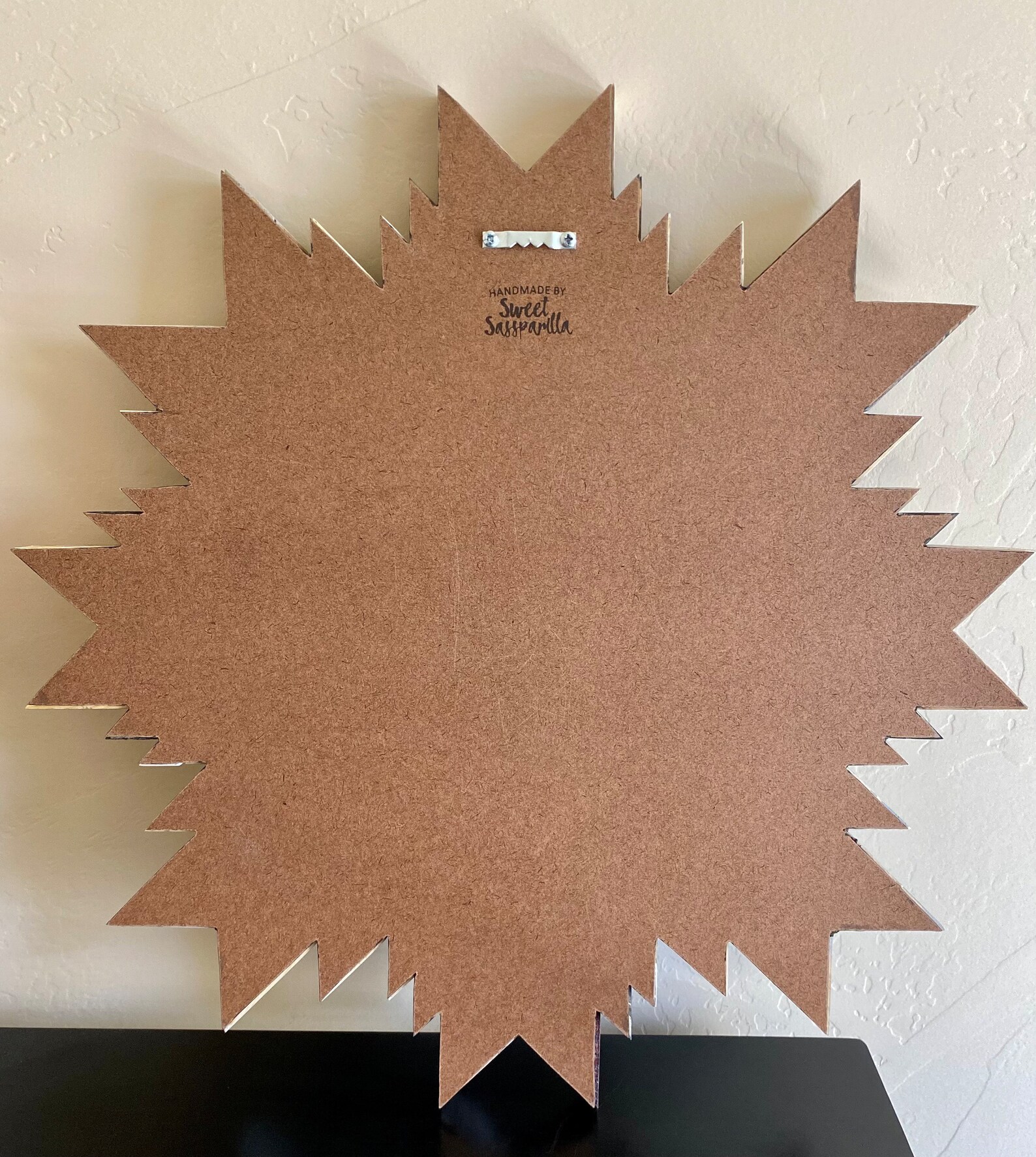Image showcasing Reclaimed Geometric Wood Wall Art Wood Sunburst Wall Decor - Etsy