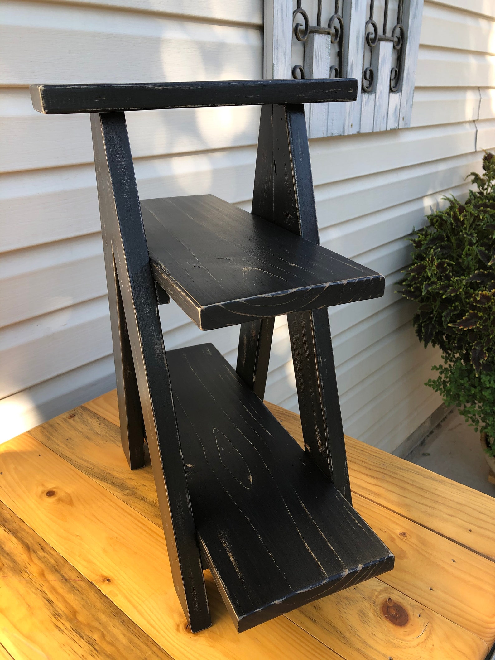 Wooden Ladder Plant Stand, Tabletop Plant Stand, Tiered Tray Stand