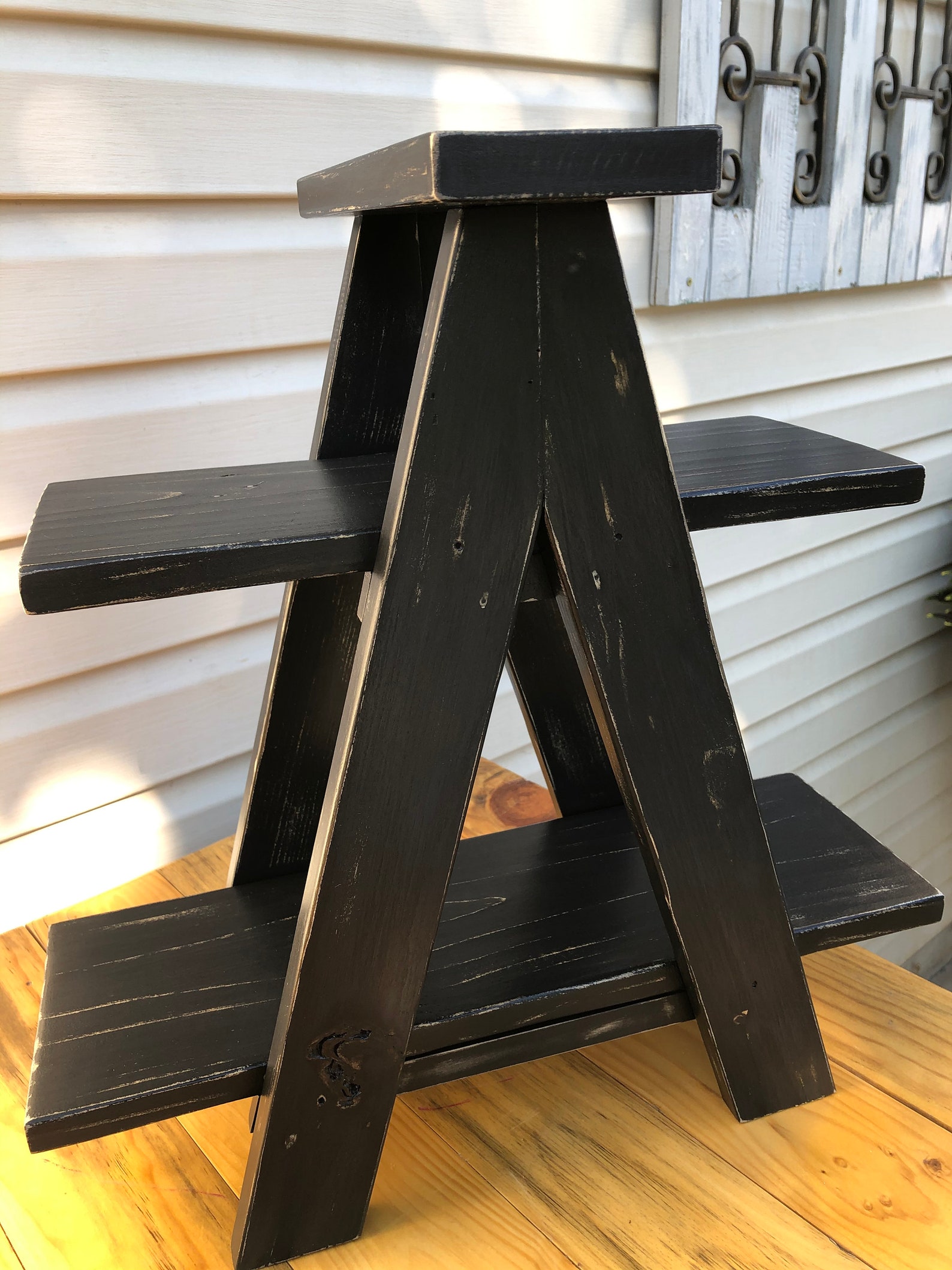 Wooden Ladder Plant Stand, Tabletop Plant Stand, Tiered Tray Stand