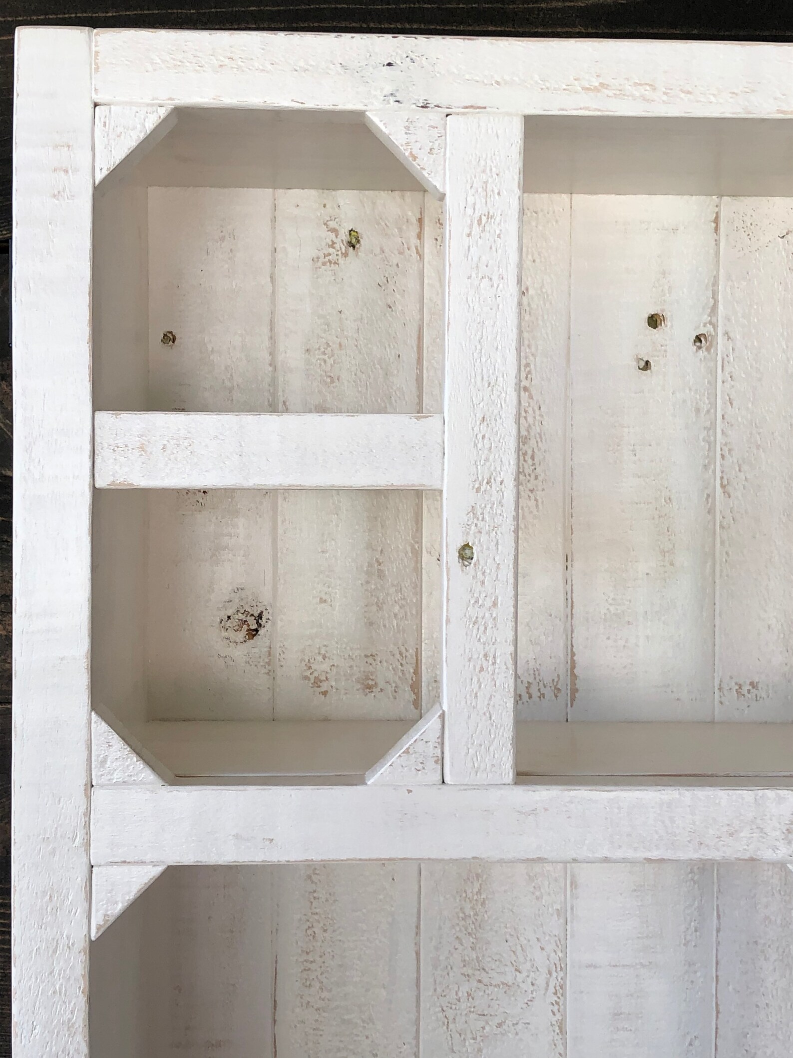 Shabby Chic Wall W/door, Farmhouse White Display