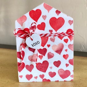 Valentine’s Mini Wood Houses, Valentine&#39;s Wood Decor, Valentine’s Tiered Tray Decor, Wood House Decor, Valentine’s Mini Signs