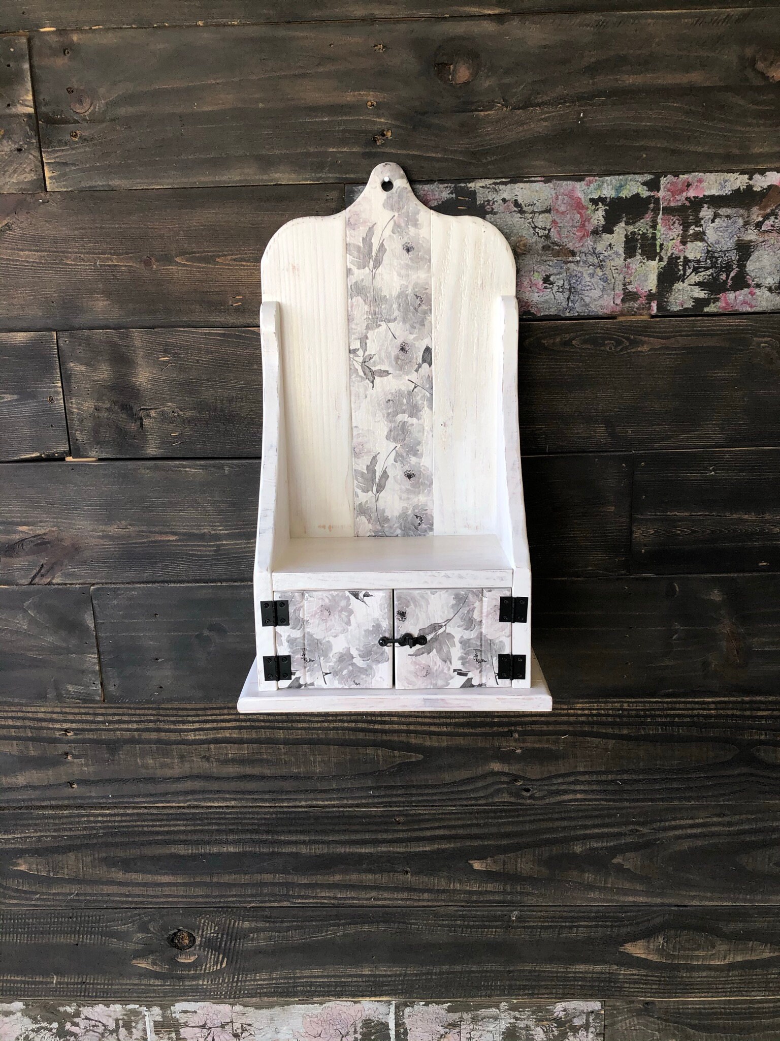 Wood Tabletop Shelf w/Storage Display Shelf Etsy