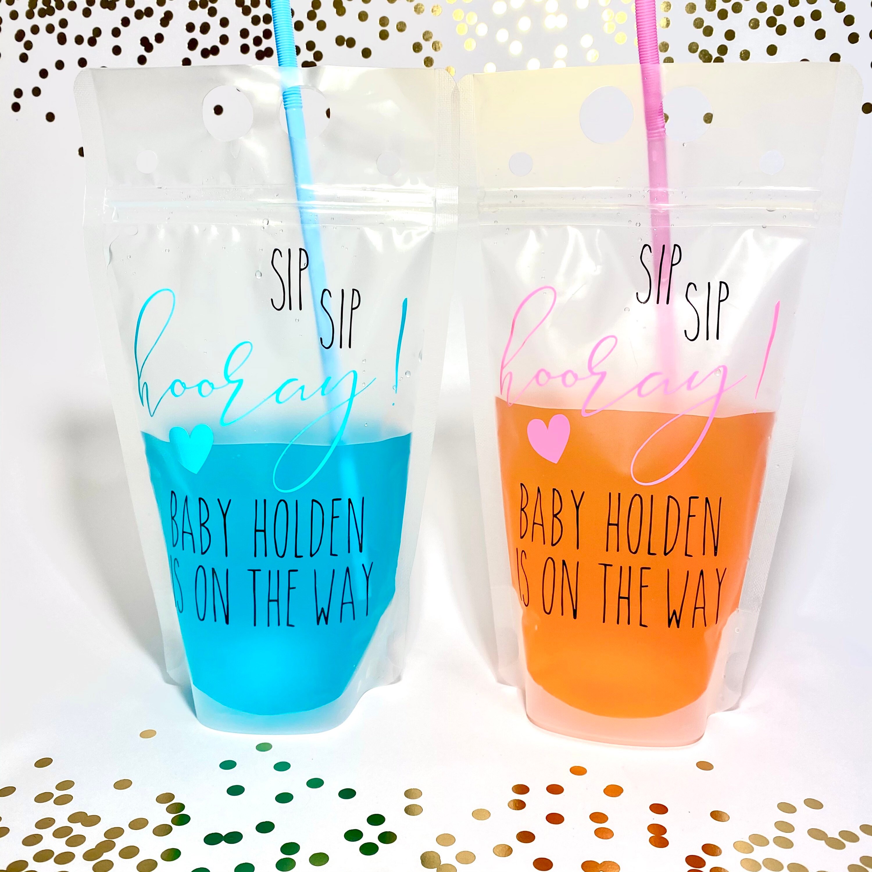 Baby Shower Drink Pouches Party Favors Baby Shower Juice Etsy
