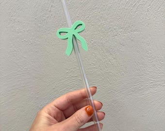 3D Printed Bow Straw Topper: Bow Tumbler Accessory