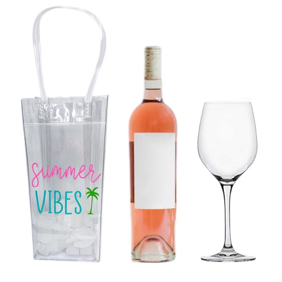 Summer Wine Bag Wine Ice Bag Wine Gift Bag Clear Wine Tote Etsy