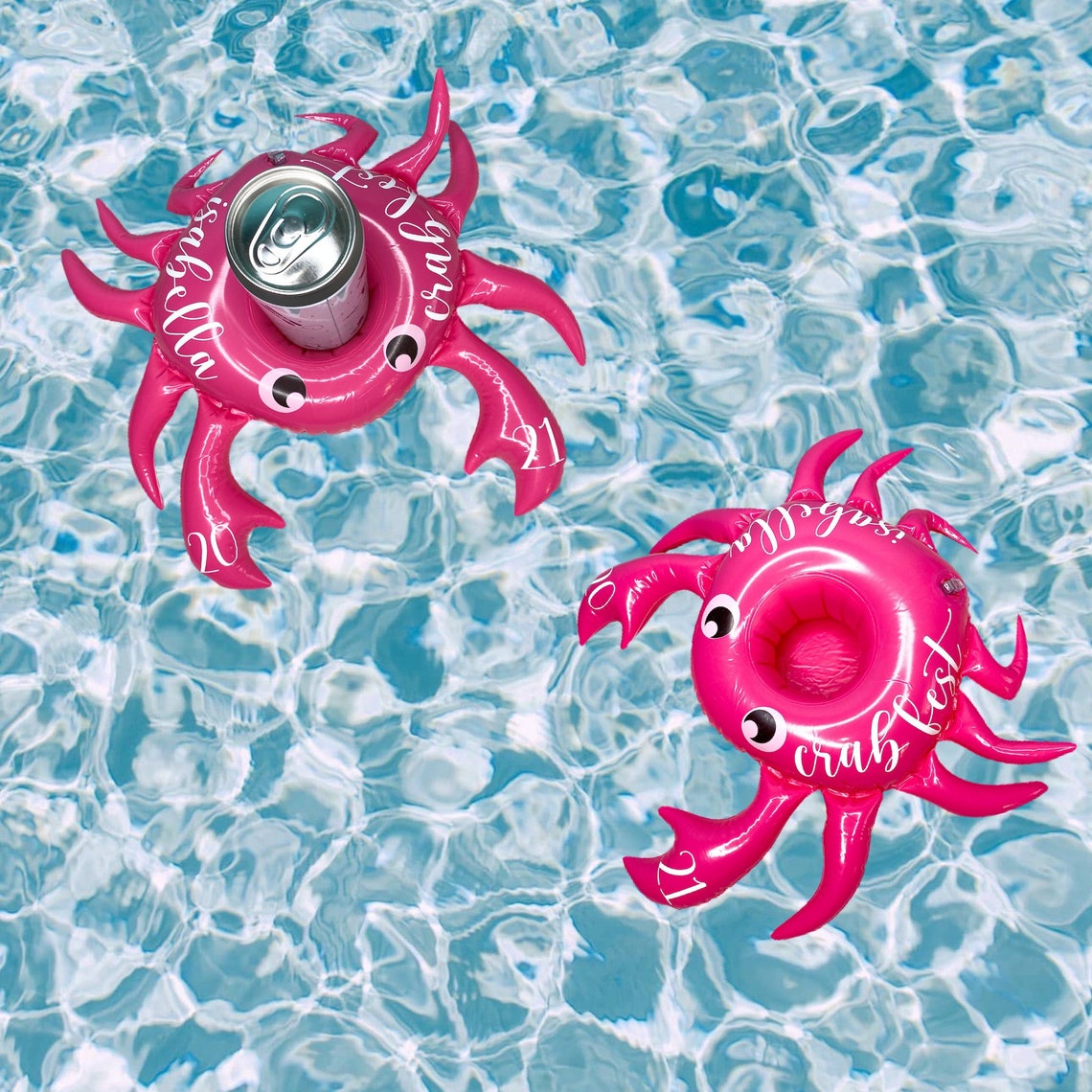 Crab Drink Float Personalized Inflatable Crab Beverage Float Etsy