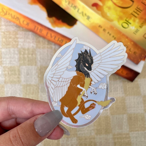 Sorae Lumnos Gryvern/Dragon Metallic Bookish Sticker - The Kindred's Curse Saga by Penn Cole, Officially Licensed