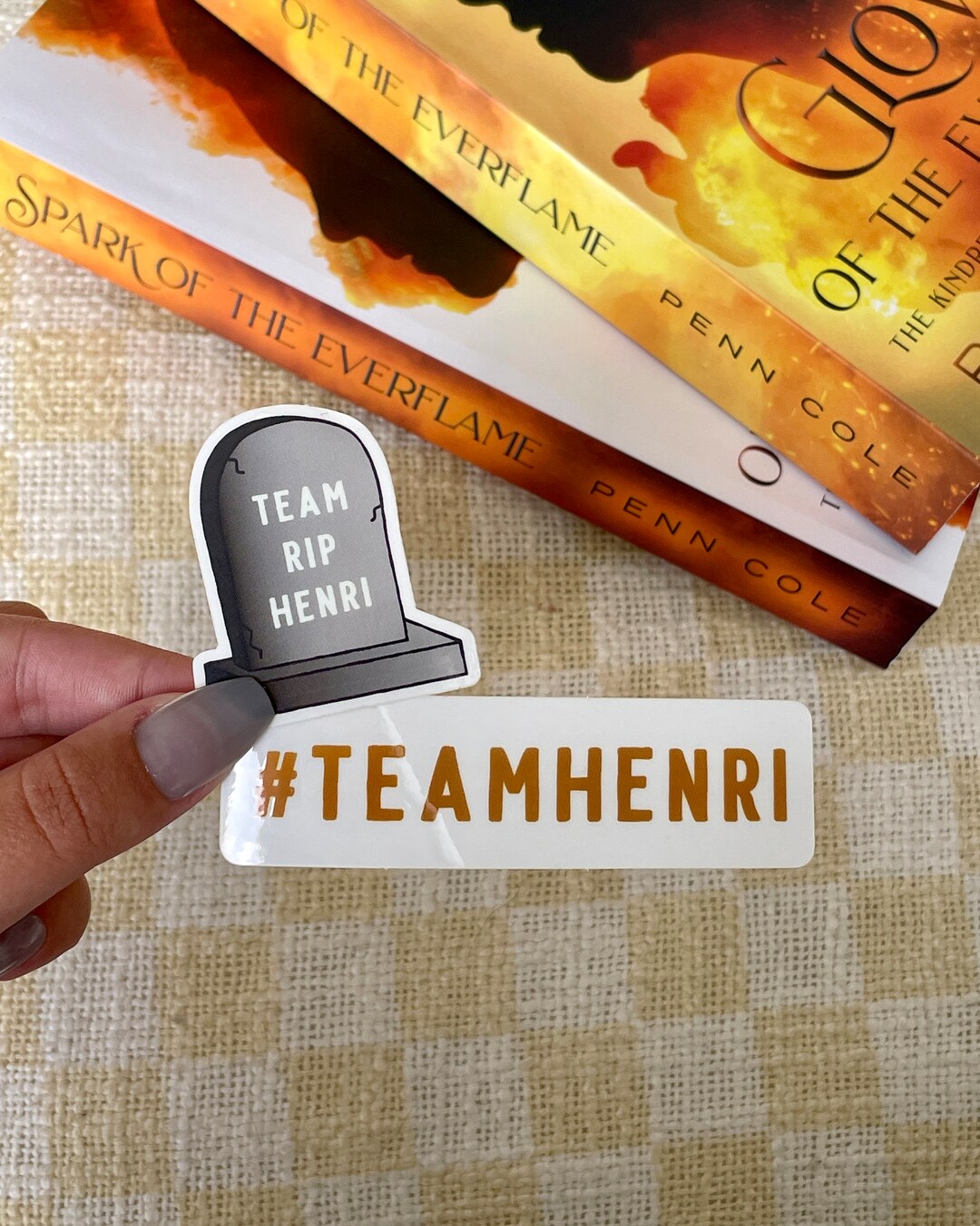 Team Henri & Team RIP Henri Transparent Bookish Stickers - the Kindred ...