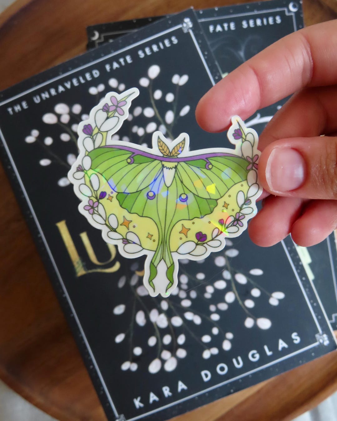 Mystical Luna Moth Sticker W Rainbow Laminate - Lunaria by Kara Douglas ...