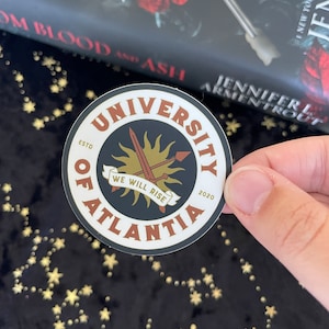 University of Atlantia Matte Vinyl Sticker - Inspired by From Blood and Ash (FBAA) by Jennifer L Armentrout, Officially Licensed