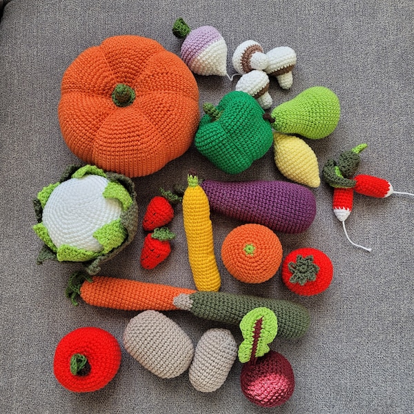 Fruits et légumes au crochet