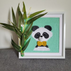Cadre poster enfant Panda avec verset