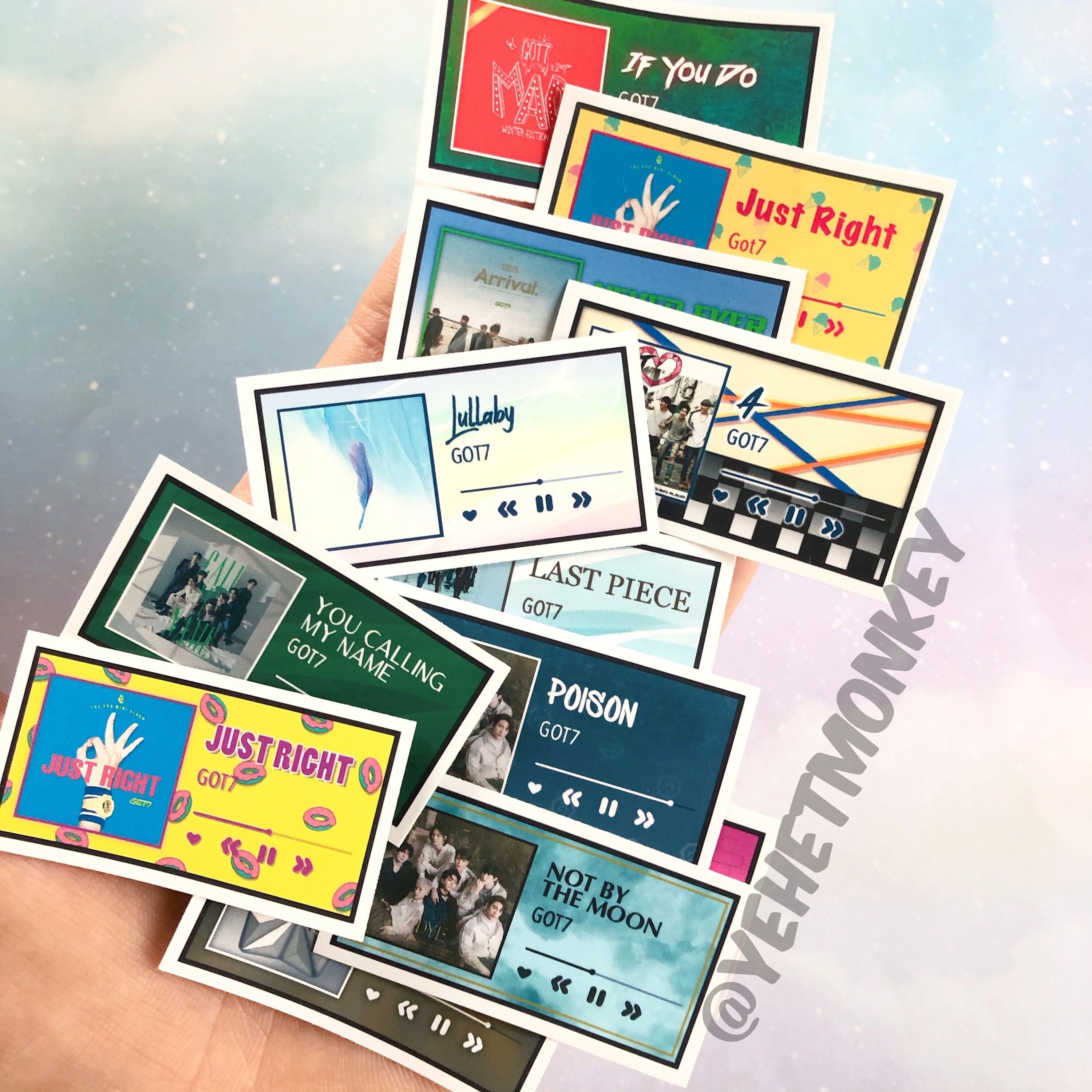 got7 hit songs individual kpop journal stickers etsy ireland