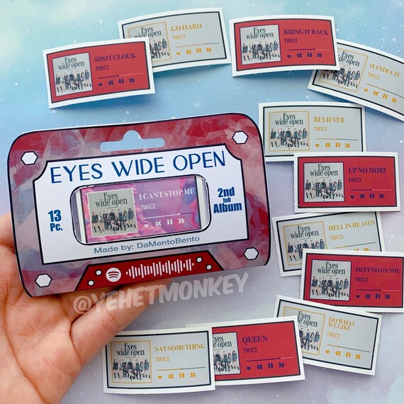 Twice Eyes Wide Open Album Kpop Journal Stickers Etsy