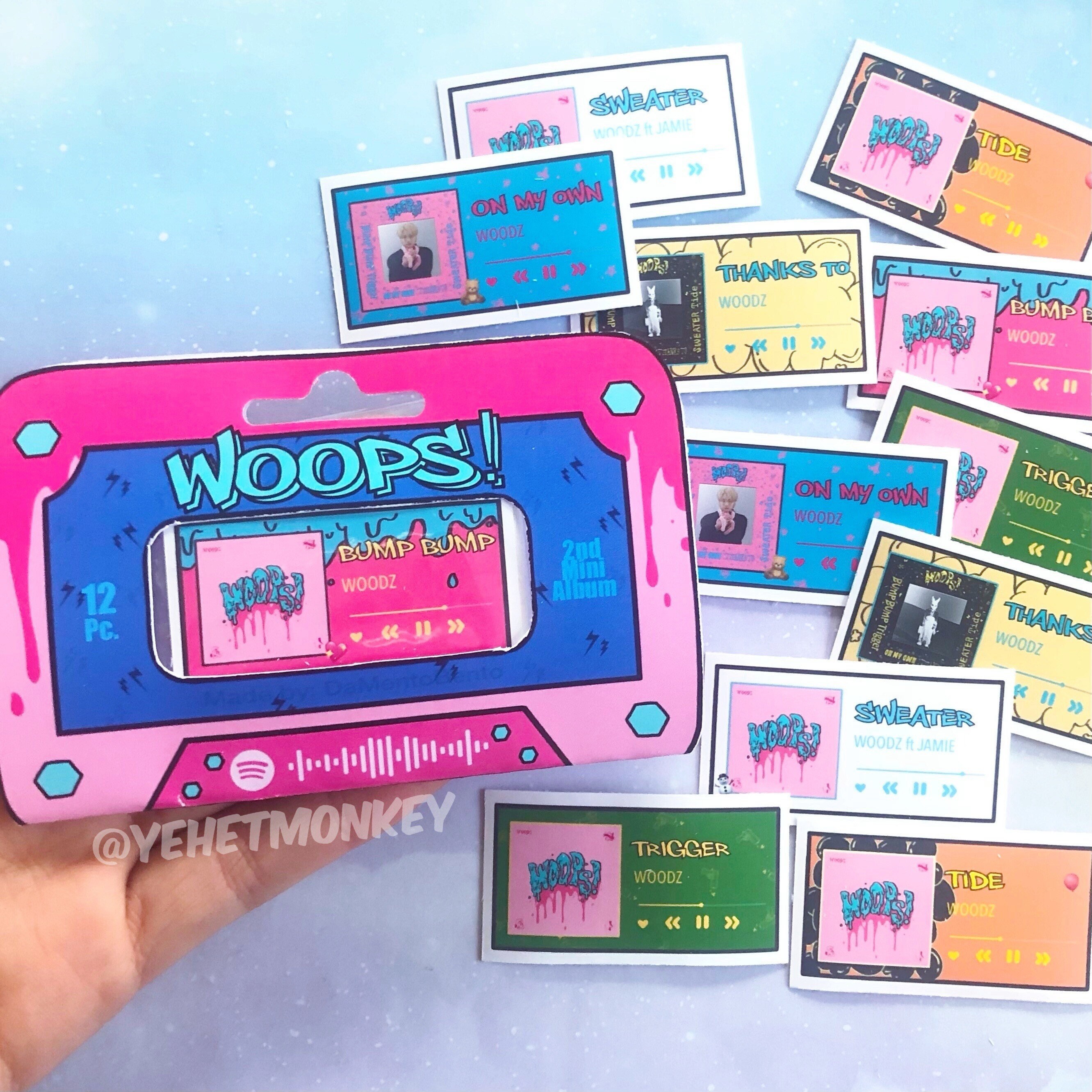 WOODZ Woops Album Kpop Journal Stickers Etsy