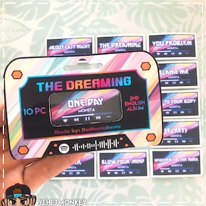 Pegatinas para diario de Kpop del álbum The Dreaming de Monsta