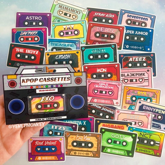 Kpop Groups Cassette Journal Stickers with Spotify Code Etsy