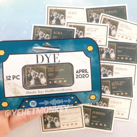 got7 dye album kpop journal stickers etsy singapore