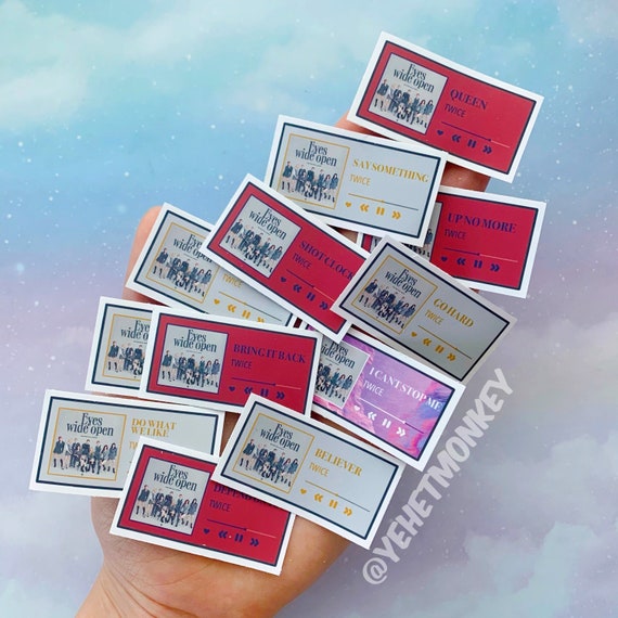 Twice Eyes Wide Open Album Kpop Journal Stickers Etsy