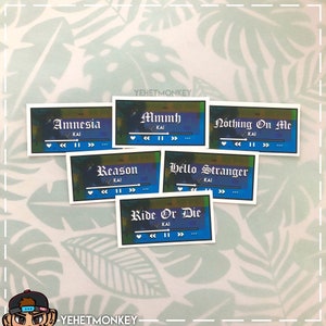 KAI- 2pc Kai Album INDIVIDUAL Kpop Journal Stickers