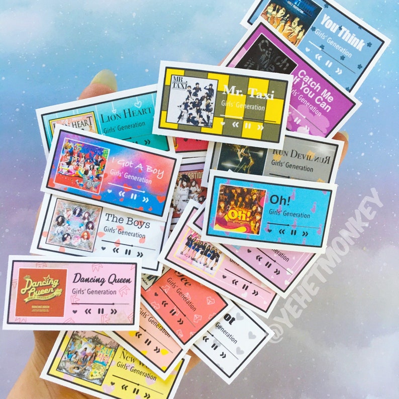 Girls Generation Hit Songs Kpop Journal Stickers  Etsy