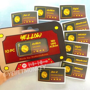 DANITY- YELLOW アルバム Kpop ジャーナル ステッカー